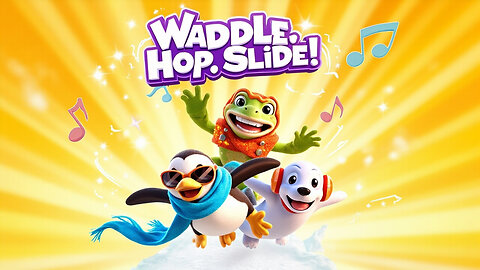 Waddle, Hop, Slide! 🐧🐸🦭 | Animal Dance Song for Kids