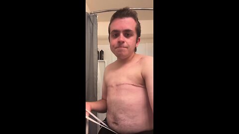 Woman pretending to be a man says being a man means getting your stomach hairs caught in your