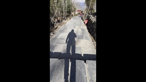 Catching breath and capturing my shadow.