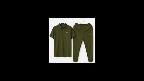 Men's Dri Fit Green Track Suit - 2 Pcs Set with Collar and Texture Design
