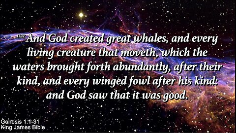 Wednesday Evening January 21st - In the beginning God created the heaven and the earth.