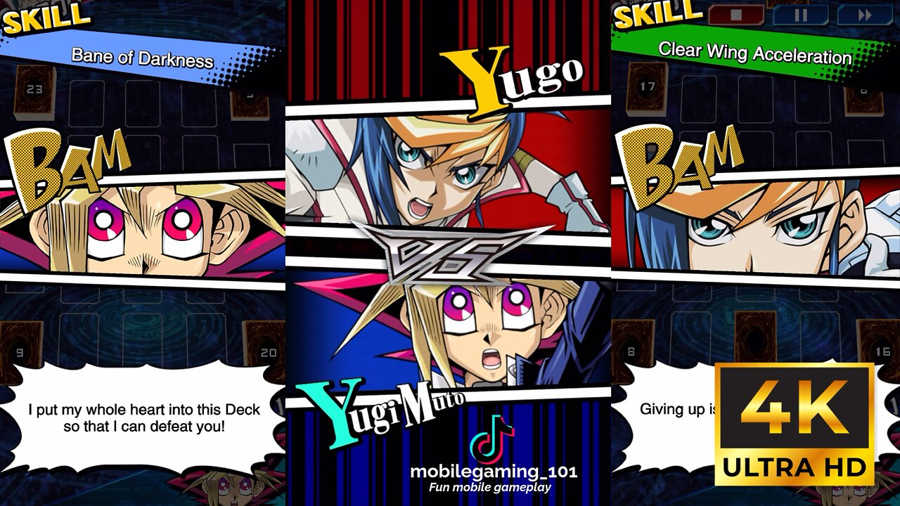 [4K Raw Uncut] Yugi Muto Dark Magician VS Yugo Speedroid , 武藤 遊戯 VS ユーゴ , 遊☆戯☆王 デュエルリンクス