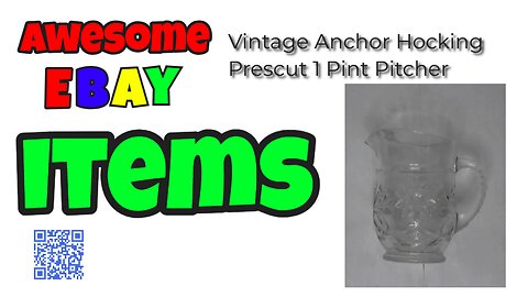 🔥 Rare Vintage Vintage Anchor Hocking Prescut 1 Pint Pitcher #ebay #buyitnow