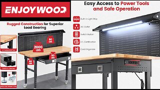 Enjoywood Heavy Duty Rubberwood Tabletop Work Bench