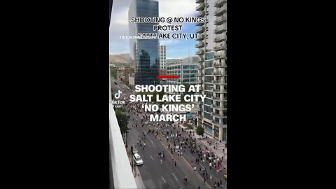 Domestic terrorism in Salt Lake City Utah as a gunman opens fire at a No Kings protest