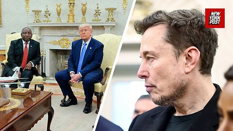 Watch Elon Musk's reaction during Trump's heated South Africa meeting in Oval Office
