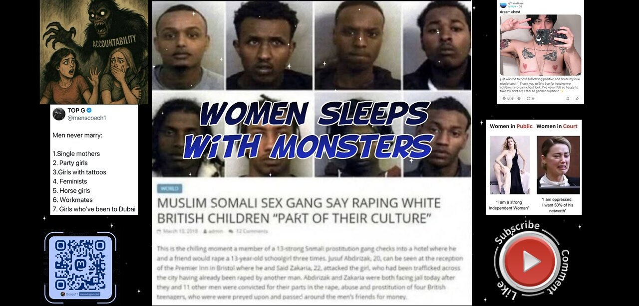 Women sleeps with monsters