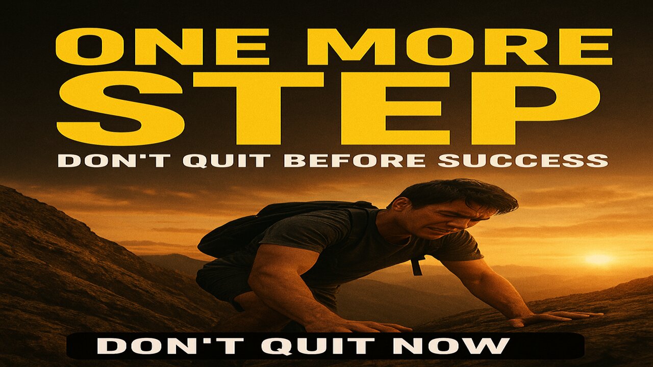 👉 “One More Step | Motivational Story That Will Change Your Mindset”