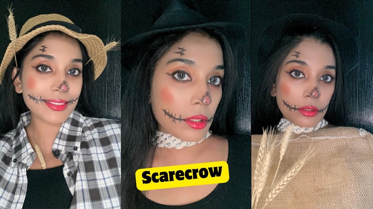 Scarecrow Makeup Tutorial | How to Make & Draw a Scarecrow (Step-by-Step)