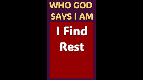 I FIND REST #wordofgod #Jesus #speak #God #strong #rest #spirituality #power #protection #angel