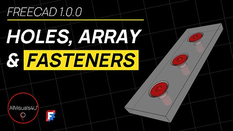 🧰 FreeCAD Hole Tutorial - FreeCAD Fasteners Workbench - FreeCAD Hole Tool | #Shorts