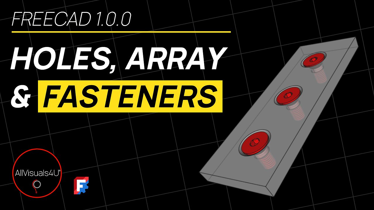 🧰 FreeCAD Hole Tutorial - FreeCAD Fasteners Workbench - FreeCAD Hole Tool | #Shorts