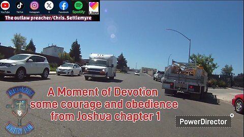 A Moment of Devotion some courage and obedience from Joshua chapter 1 #theoutlawpreacher