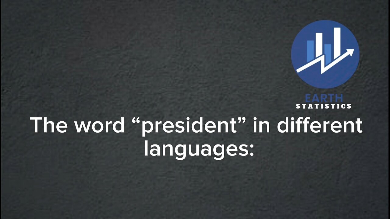 The word “president” in different languages...