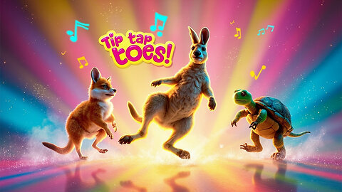 👉 Tip Tap Toes | Kangaroo, Fox & Turtle Kids’ Dance Song