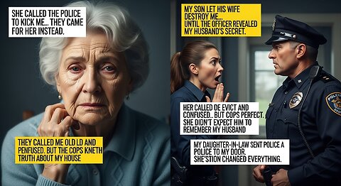 Daughter-in-Law Kicks Me Out. Then The Cop Asks One Question. But My Husband's Legacy Saved Me...