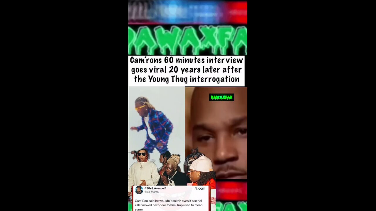 #Camron ’s 60 minute interview is resurfacing after the #YoungThug interrogation audio #dawaxfax #wo