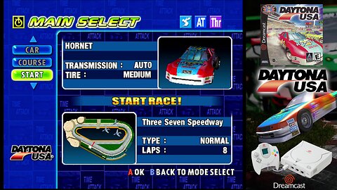 Daytona USA (Sega Dreamcast) - Time Attack: Three Seven Speedway