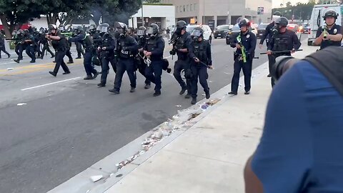LAPD riot police are FINALLY moving in to handle the anti-ICE rioters who trapped DHS agents