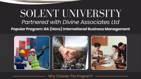 Lead Globally with BA (Hons) International Business Management at Solent University