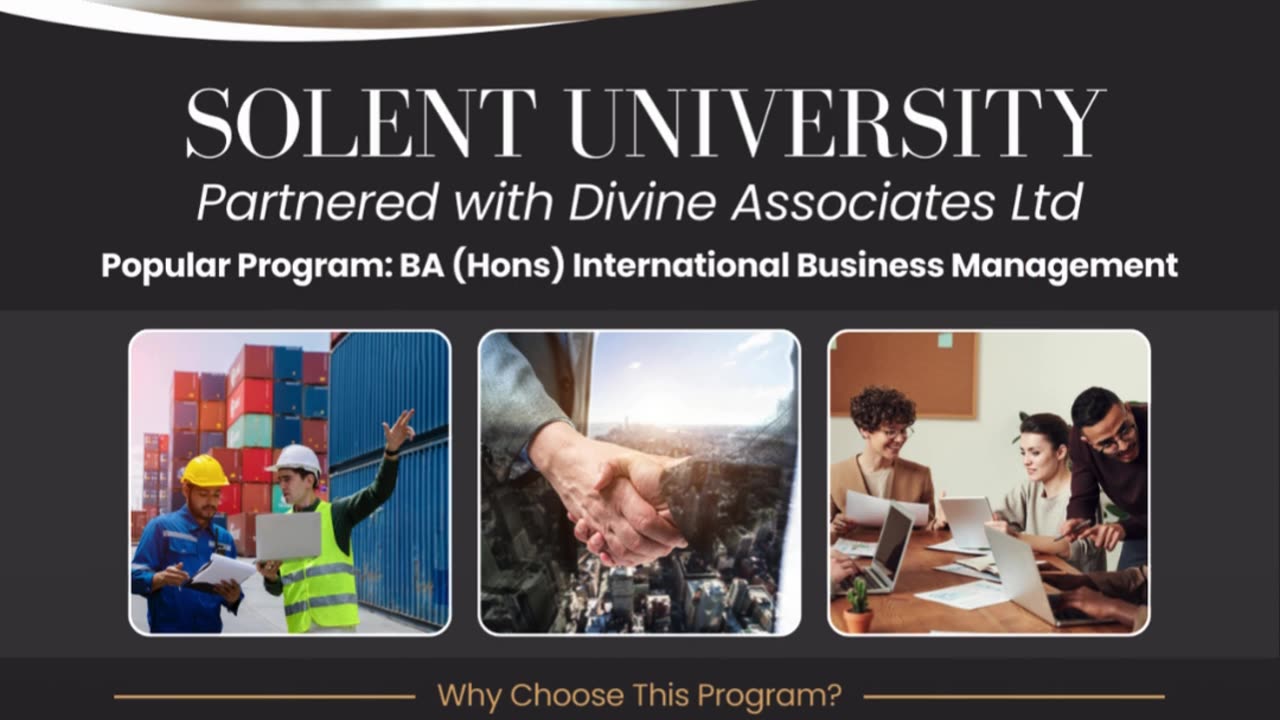 Lead Globally with BA (Hons) International Business Management at Solent University