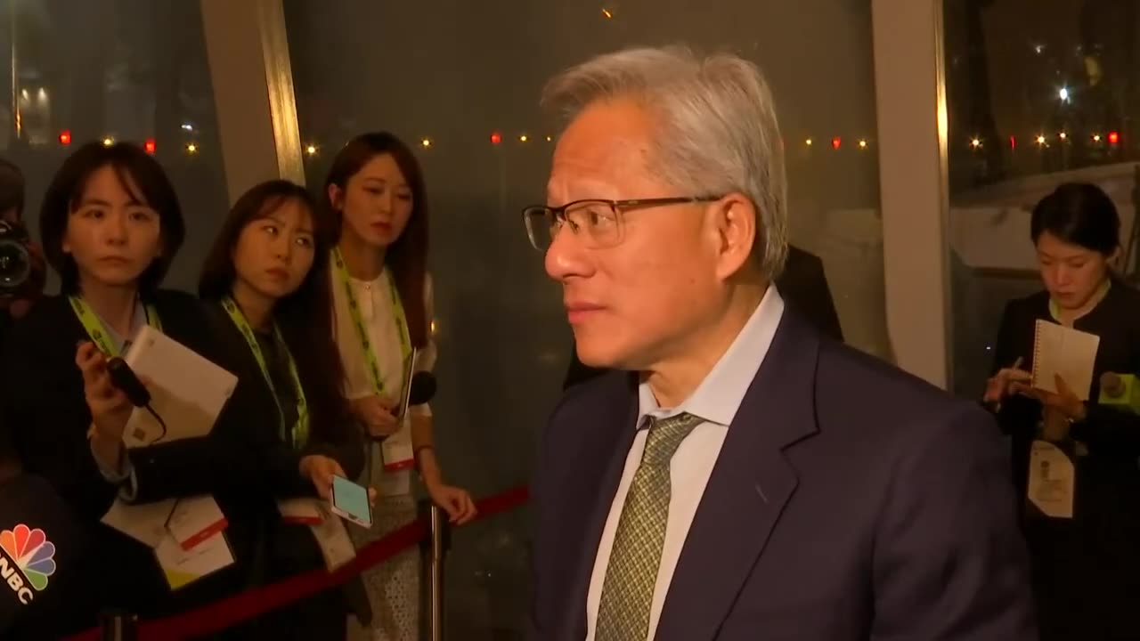 Nvidia CEO Jensen Huang speaks on the sidelines of APEC - October 31, 2025