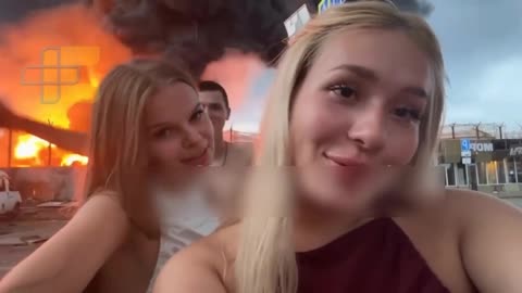 Russian Gen Zers Make TikToks in Front of Burning Refinery