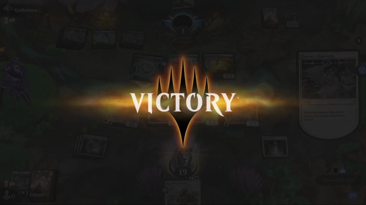 Magic: The Gathering Arena Platinum-ranked match.