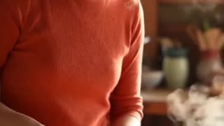 beautiful woman making soup. #recipes
