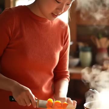 beautiful woman making soup. #recipes