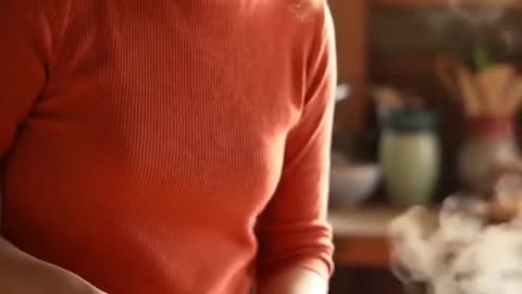 beautiful woman making soup. #recipes