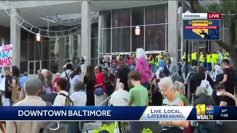 Dozens gather for rally outside ICE in Baltimore
