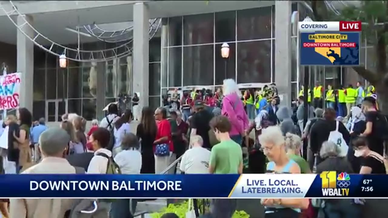 Dozens gather for rally outside ICE in Baltimore