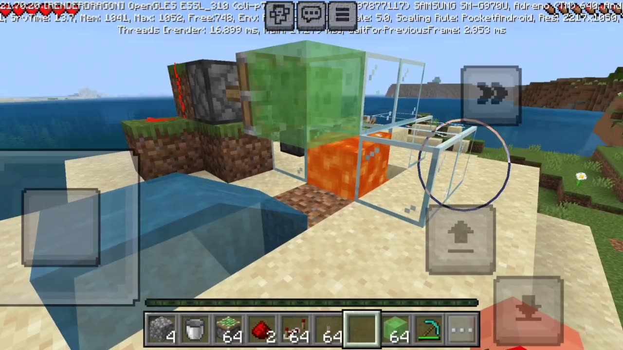 Infinite cobblestone generator Block Glitch doesn't work in 1.21.70