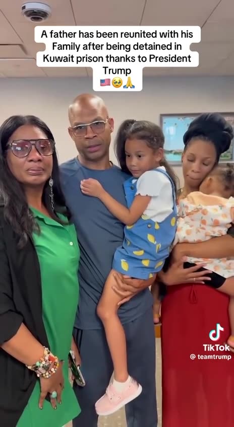 A father is reunited with his family because of President Trump