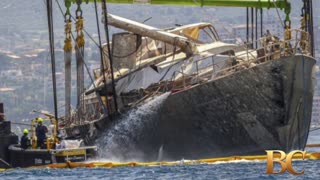 Sunken Bayesian superyacht raised from seabed near Sicily