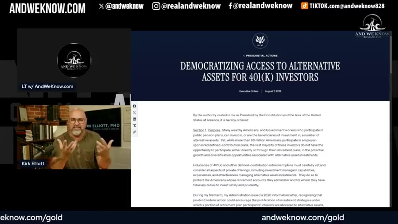 8.31.25: SILVER breaks $40 mark, 401K could spark HUGE DEMAND for metals, Tariff wars, Pray!