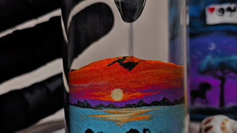 Sunset Scene Sand Art
