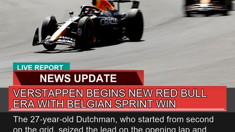 Verstappen Begins New Red Bull Era with Belgian Sp