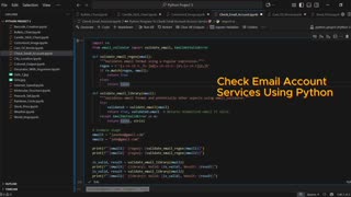 Create Email Check Account Services Using Python