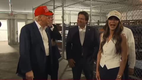 President Trump at Alligator Alcatraz just sent a message to Gavin Newscum