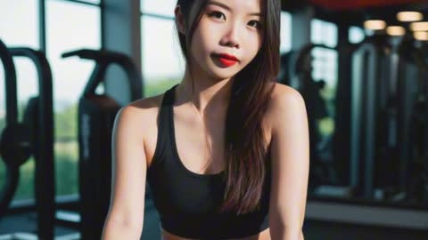 [4k] AI Lookbook - Exercise with Yi Yi 儀儀 一起做运动❤️
