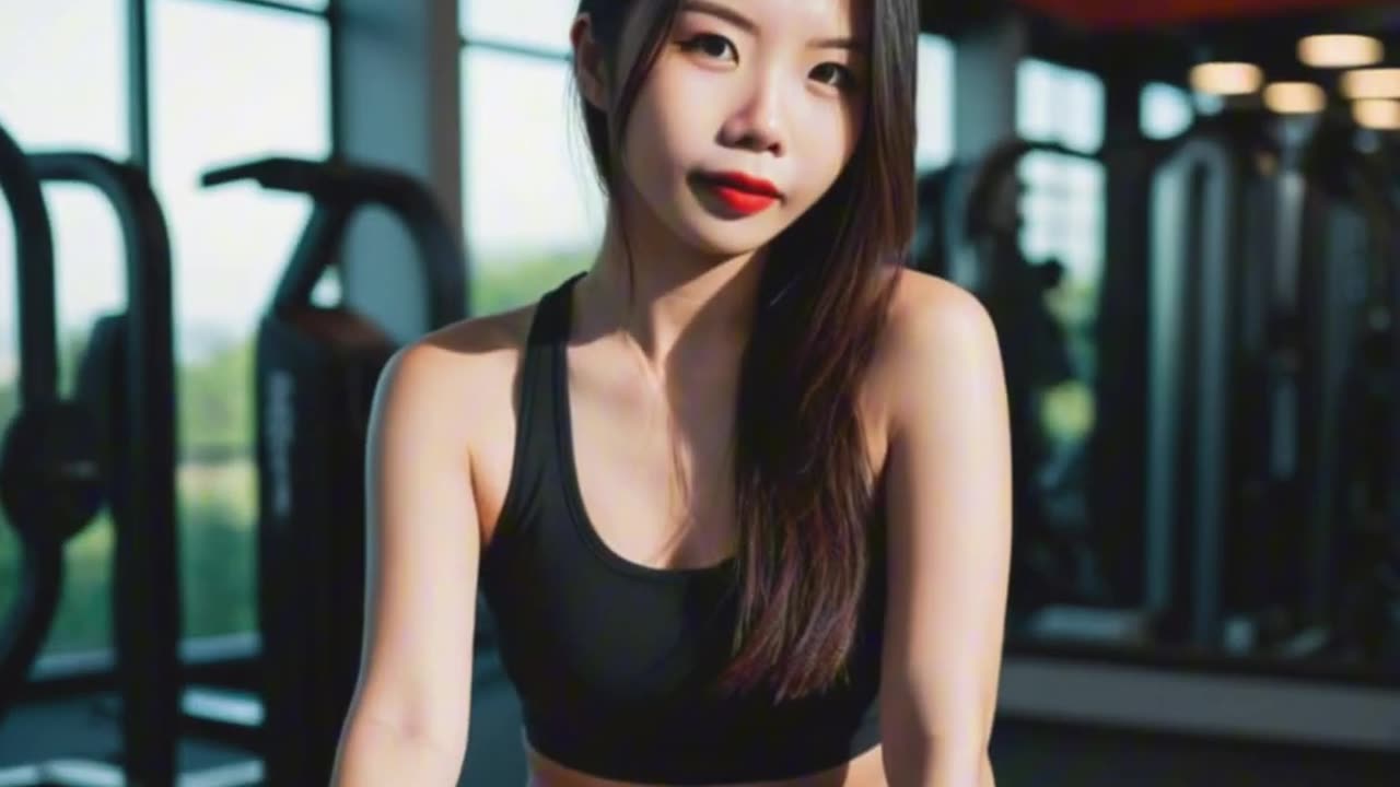 [4k] AI Lookbook - Exercise with Yi Yi 儀儀 一起做运动❤️