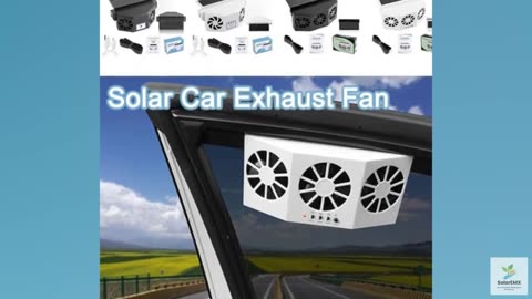 Car Window Solar Exhaust Fan,2024 New Solar Powered Ventilation Fan,Car Solar Po