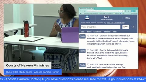 Courts of Heaven Ministries - Wed Nite Bible Study