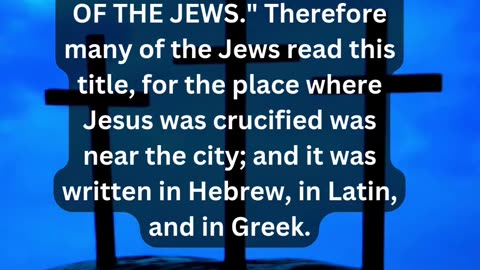 Journey of faith and spiritual growth John 19:19-20 Daily Bible Verse