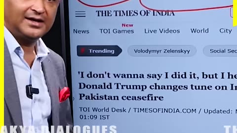 सीजफायर पर यू-टर्नफिर पलटे Donald Trump Major Gaurav Arya The Chanakya Dialogues Hindi