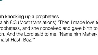 Isaiah is knocking up a prophetess? (Isaiah 8:3) Most translations