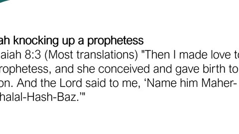 Isaiah is knocking up a prophetess? (Isaiah 8:3) Most translations