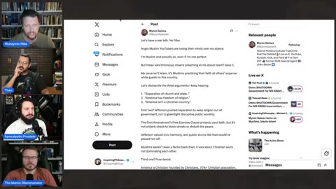 Myron Gaines turns on Muslims, blasts Islam!
